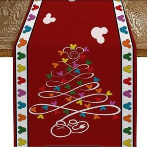 13x72 Table Runner Disney Hidden Mickey Mouse Christmas Tree Fabric Mantle scarf